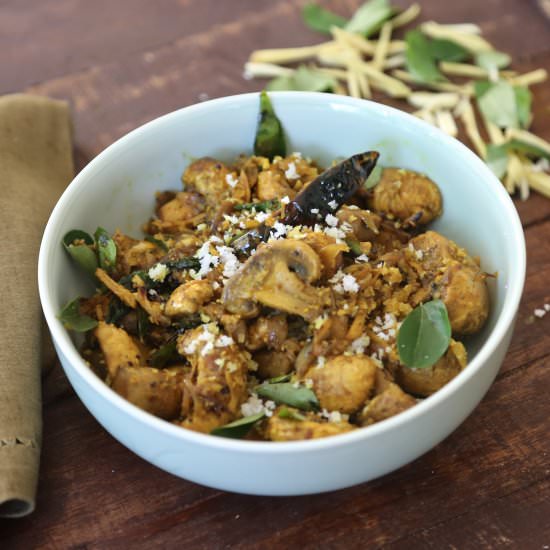 Kerala Spicy Mushrooms - Recipe photo by thepeppercook