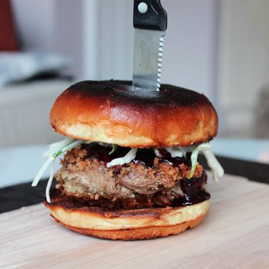 Duck Burger with Plum Sauce - Recipe photo by SlowThe CookDown