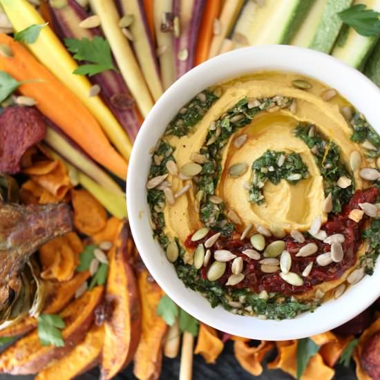 Fall Butternut Squash Hummus - Recipe photo by gingersnapatx