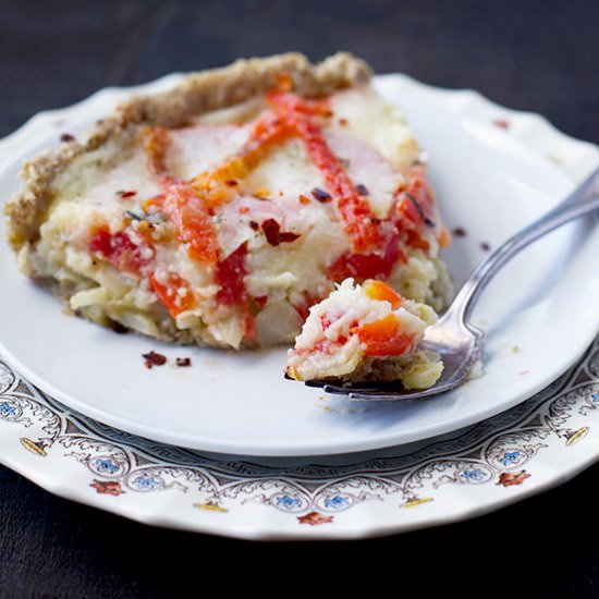 Roasted Red Pepper Fennel Tart - Recipe photo by calizona