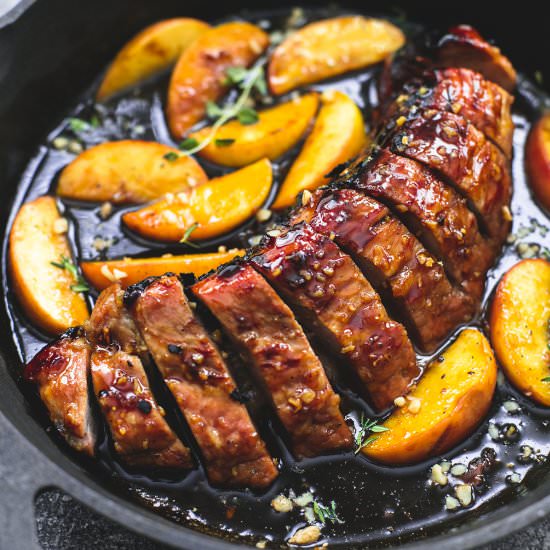 Brown Sugar Pork & Apples - Recipe photo by CremedelaCrumb