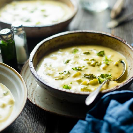 Vegan Broccoli Cheddar Soup - Recipe photo by foodfaithfitness