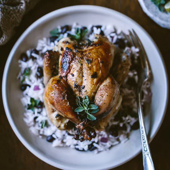 Cuban Roast Cornish Game Hens - Recipe photo by foolproofliving.com