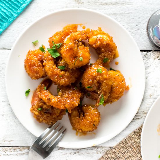 Sticky Oven Baked Shrimp - Recipe photo by Fox Valley Foodie