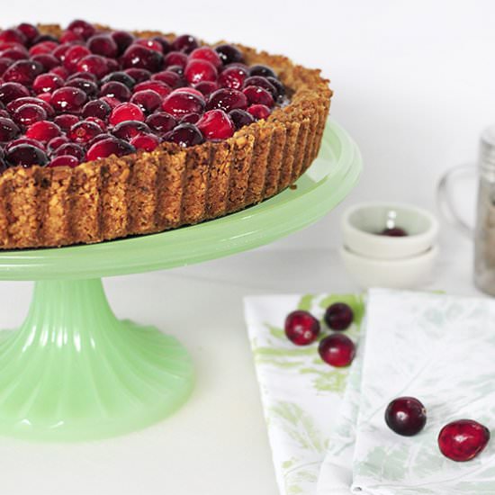 Nut Crusted Cranberry Tart - Recipe photo by delineate your dwelling