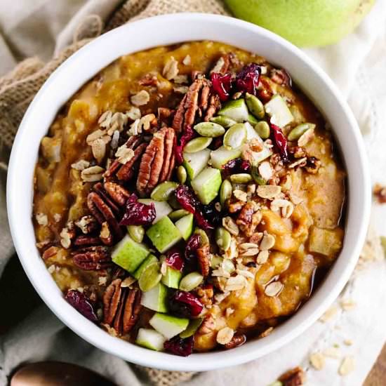 Pumpkin Slow Cooker Oatmeal - Recipe photo by Jessica Gavin