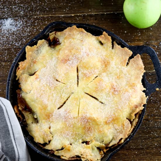 Gluten-free Cast Iron Apple Pie - Recipe photo by WanderlustandWellness