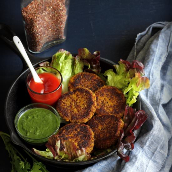 Curried quinoa pumpkin patties - Recipe photo by easyfoodsmith