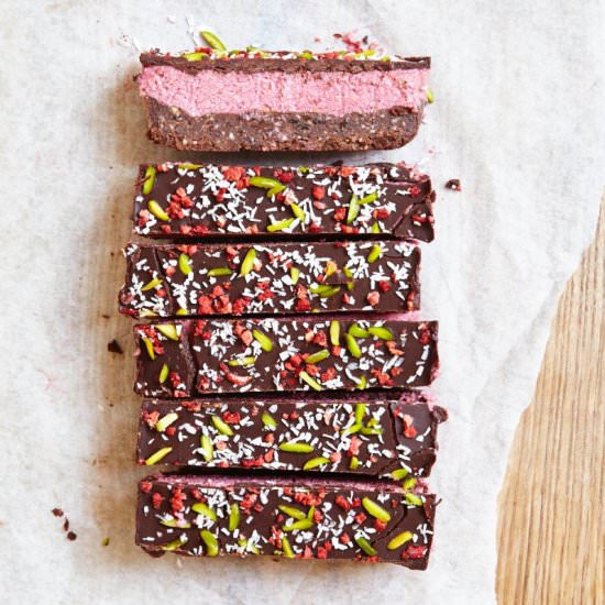 Chocolate and Raspberry slice - Recipe photo by madeleineshaw
