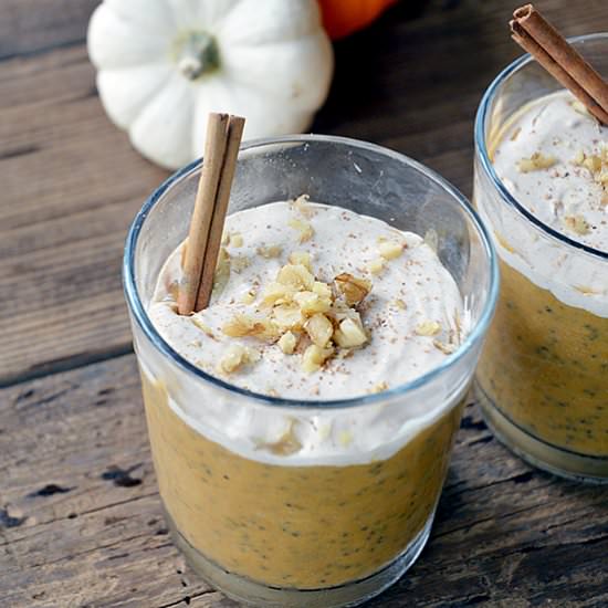 Pumpkin Cinnamon Roll Chia Pudding - Recipe photo by eatingwithemmylou