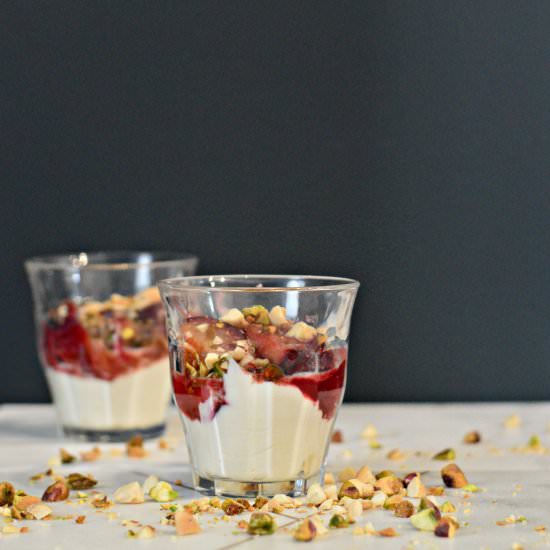 Honey roasted plums with mascarpone - Recipe photo by your DIY Family