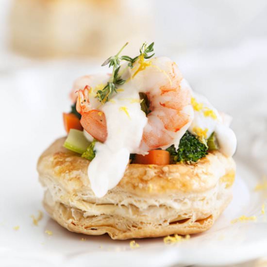 Shrimp and Broccoli Vol au Vent - Recipe photo by AbbeysKitchen