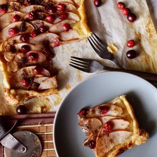 Easy Cranberry and Asian Pear Tart - Recipe photo by naturalfitdiet