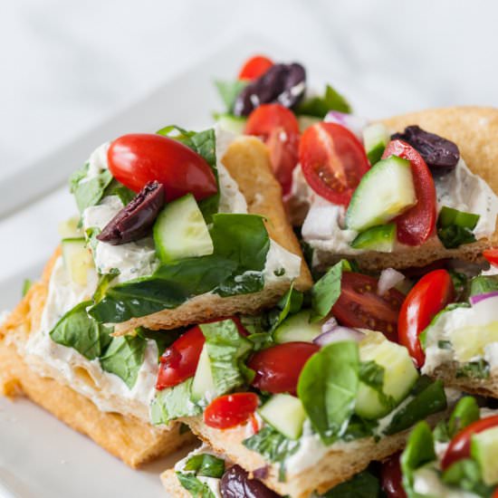 Mediterranean Veggie Flatbread - Recipe photo by the sweetest occasion
