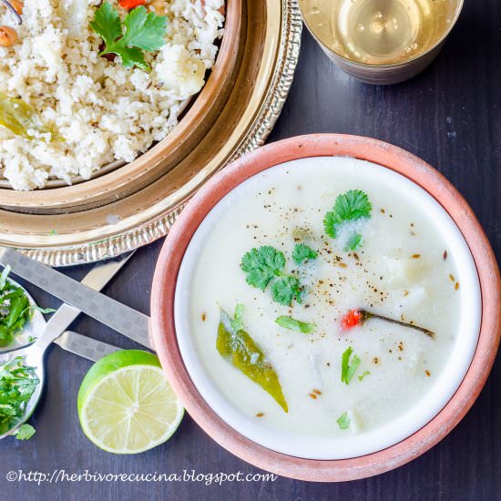 Farali Kadhi | Amaranth Curry - Recipe photo by Herbivore Cucina