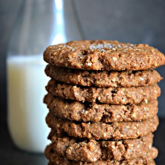 Eggless Almond Butter Oats Cookies - Recipe photo by Cookilicious