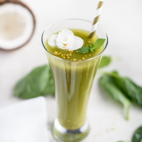 Energizing Pineapple Mint Smoothie - Recipe photo by Solluna333
