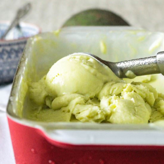 Avocado Almond Ice Cream - Recipe photo by JayofBaking