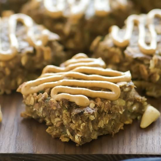 Peanut Butter Zucchini Bars - Recipe photo by withsaltandwit