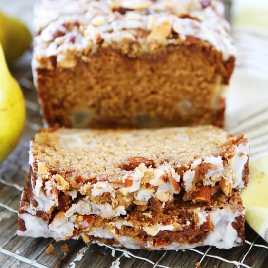 Pear Almond Streusel Bread - Recipe photo by twopeasandtheirpod