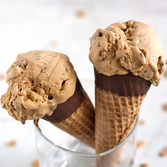 Salted Caramel Cone Ice Cream - Recipe photo by asassyspoon