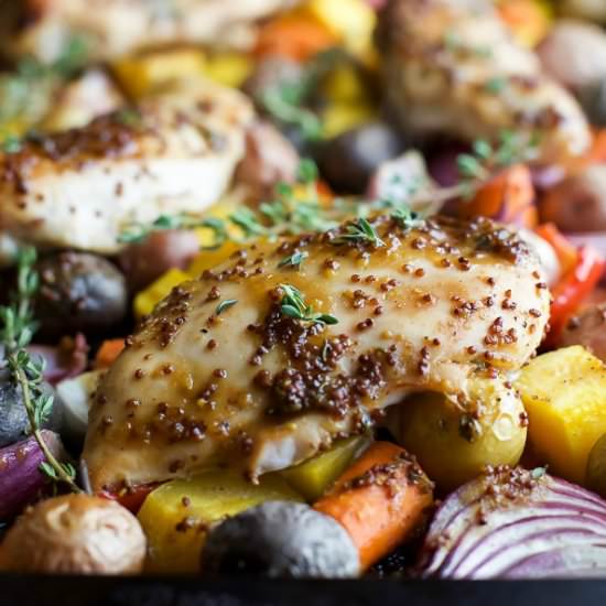 Sheet Pan Honey Mustard Chicken - Recipe photo by joyfulhealthyeats