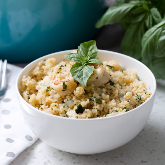 Herbed Couscous with Shrimp - Recipe photo by foodfashionandfun