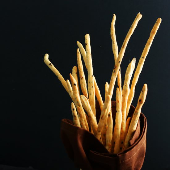 Crunchy Sesame Breadsticks - Recipe photo by kitchenathoskins