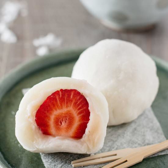 Strawberry Daifuku - Recipe photo by Chopstick Chronicles