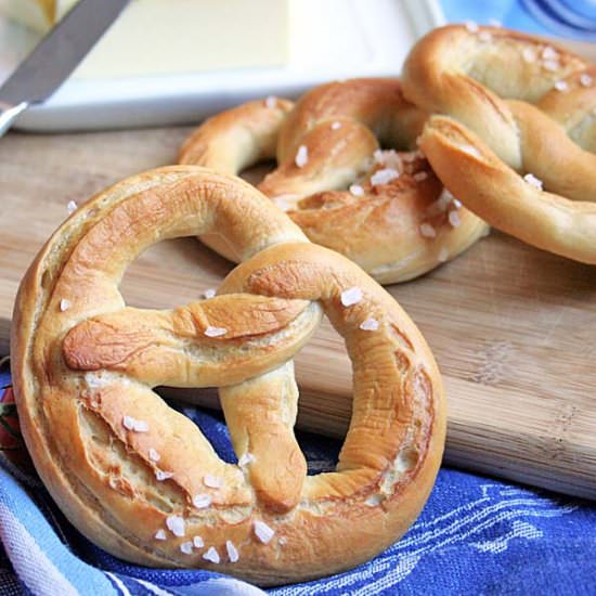 German Soft Lye Pretzels - Recipe photo by MikeAtFoodal