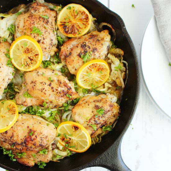 Skillet Roasted Lemon Chicken - Recipe photo by foodbyjonister