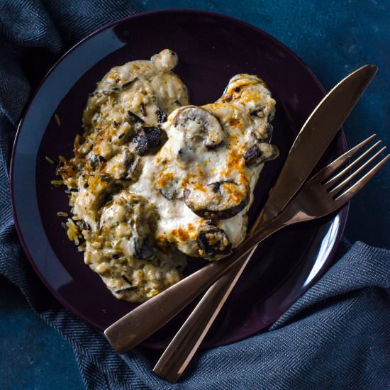 One Pan Creamy Chicken & Wild Rice - Recipe photo by gogogogourmet