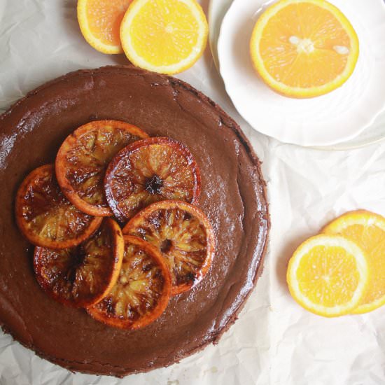 Chocolate Orange Cheesecake - Recipe photo by The Desserted Girl