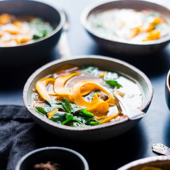 Crock Pot Thai Chicken Noodle Soup - Recipe photo by foodfaithfitness