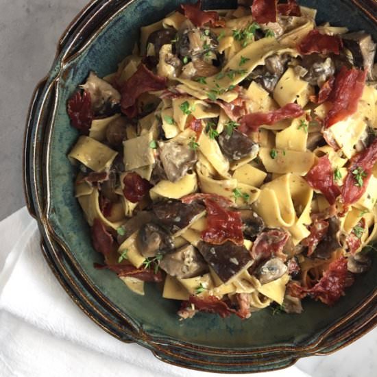 Mushroom Pappardelle - Recipe photo by thebrookcook.wordpress.com