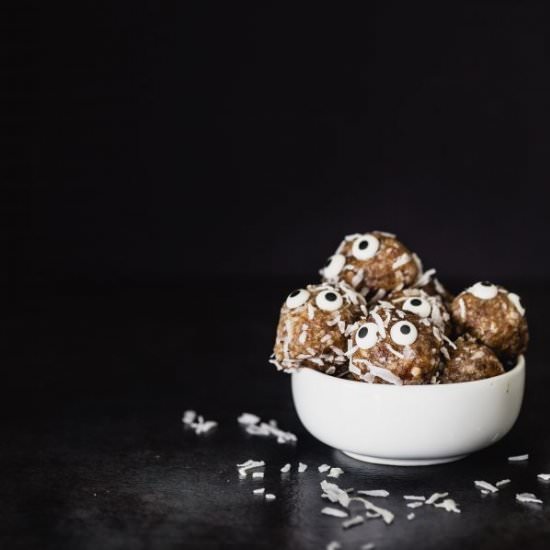 Halloween Coconut Date Bites - Recipe photo by EatGood4Life