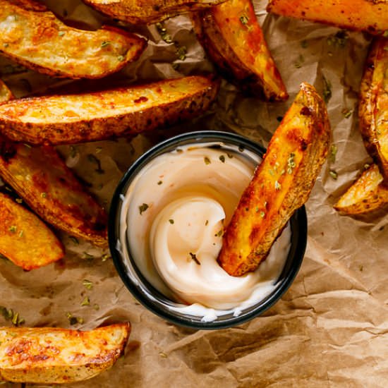 Crispy Potato Wedges - Recipe photo by MunchkinTime