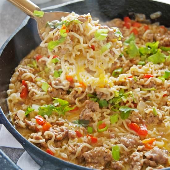Mexican Cheesy Ramen - Recipe photo by thecharmingdetroiter