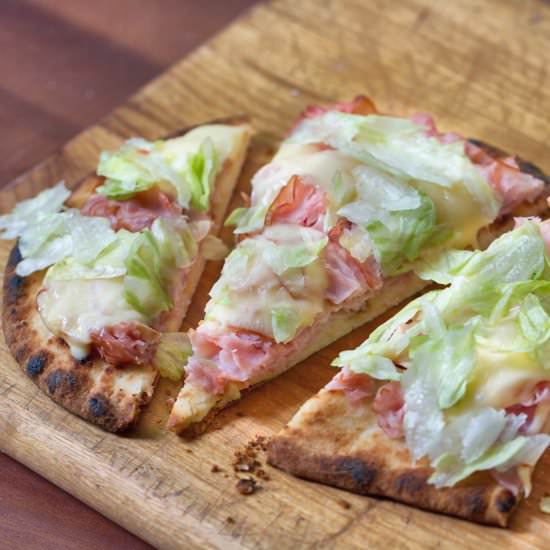 Flatbread Ham & Cheese Pizza - Recipe photo by TheKitchenWhisperer