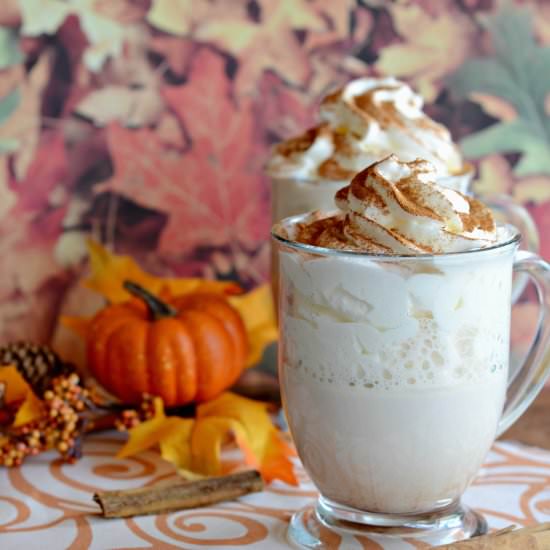 Pumpkin Spice White Hot Chocolate - Recipe photo by MiamiMommySavings