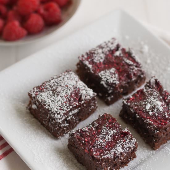 Raspberry Swirl Chocolate Brownies - Recipe photo by Country Cupboard Cookies