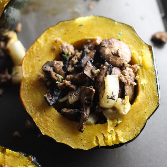 Acorn Squash w/ Fennel & Mushrooms - Recipe photo by theculinarycompass