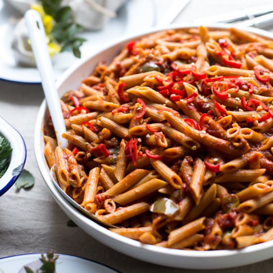 Penne Arabiatta - Recipe photo by mattersofthebelly