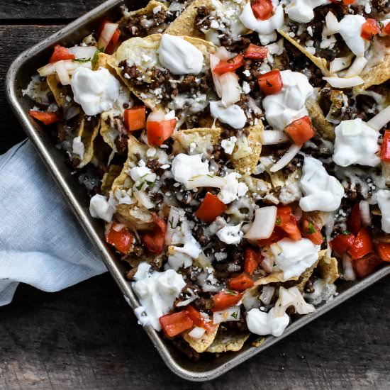Lamb Nachos with Tzatziki - Recipe photo by apleasantlittlekitchen