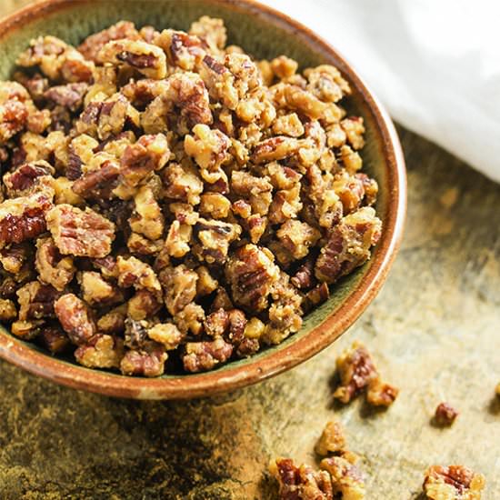 Maple Glazed Pecans - Recipe photo by justalittlebitofbacon