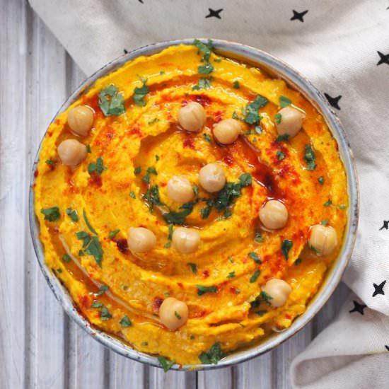 Pumpkin Hummus - Recipe photo by FlyingFoodie