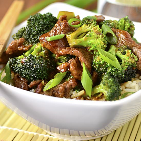 Lighter Broccoli Beef - Recipe photo by iowagirleats