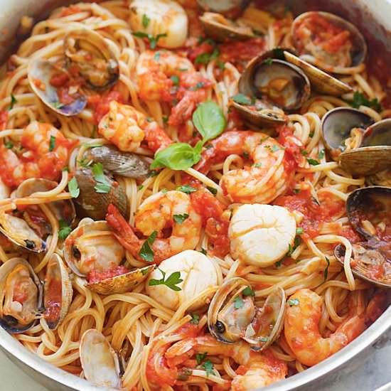 One Pot Seafood Pasta - Recipe photo by rasamalaysia