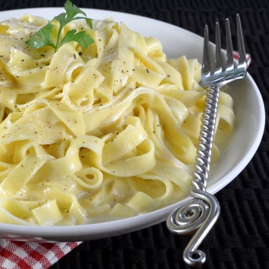 Fettucine Alfredo - Recipe photo by For the Love of Cooking