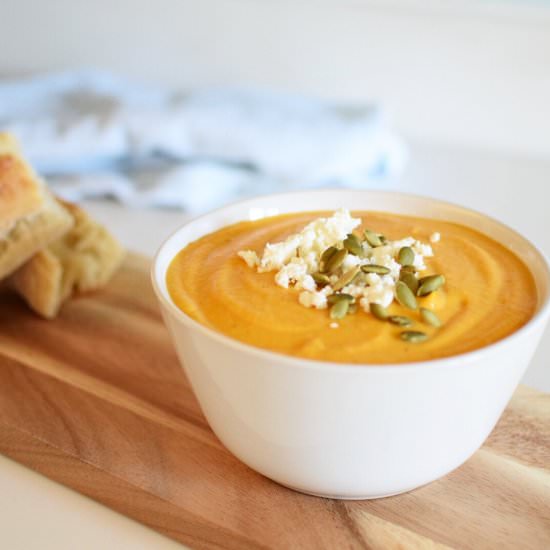 Roasted Butternut Squash Soup - Recipe photo by kjandcompany